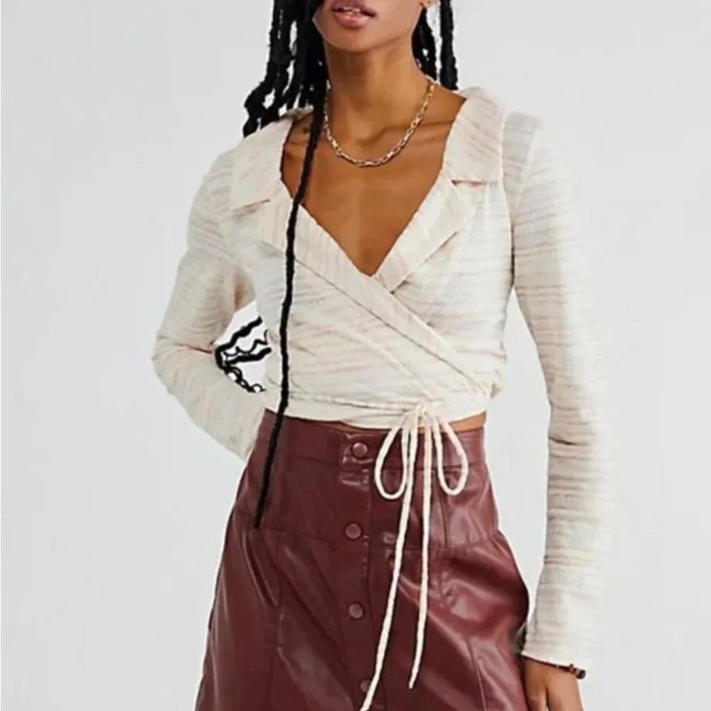 Free people Eloise wrap top NWOT